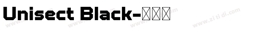Unisect Black字体转换